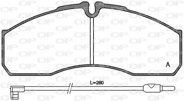 OPEN PARTS Piduriklotsi komplekt,ketaspidur BPA0651.12